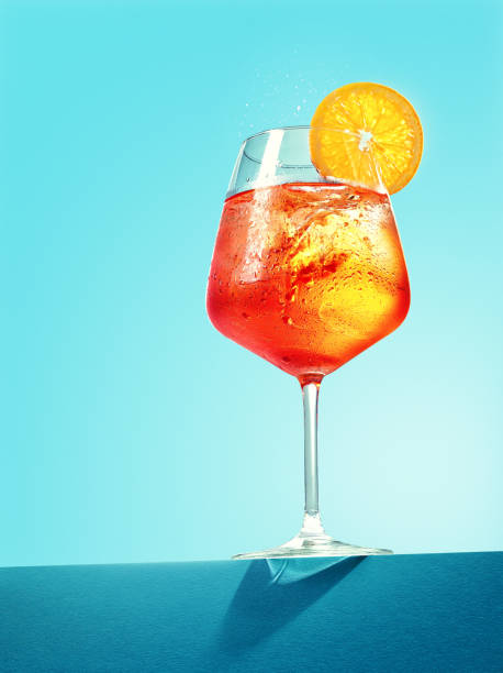 Glass of Spritz cocktail