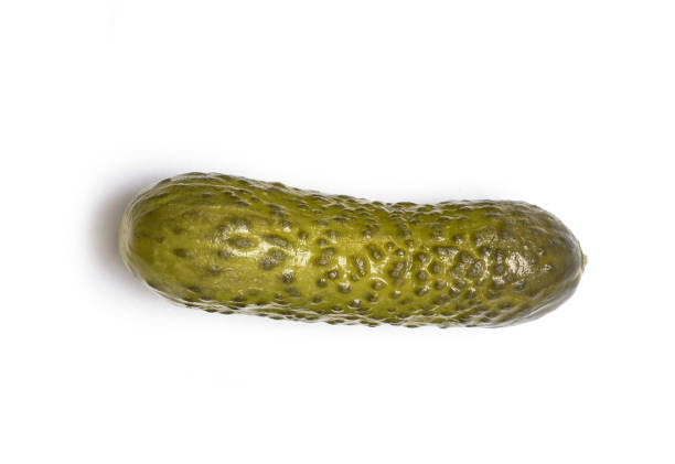istock Pickled cucumber, salt cucumber isolated on white background, top view 1167736687
