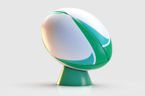 Green And White Rugby Ball