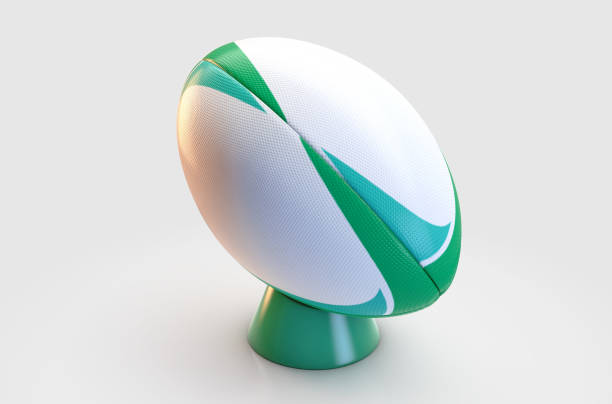 istock Green And White Rugby Ball 1167739851