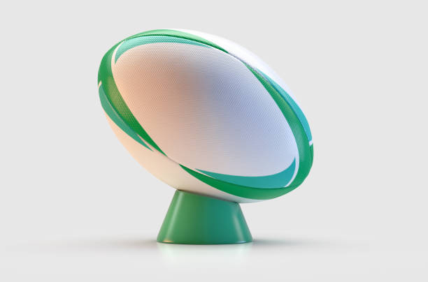 Green And White Rugby Ball