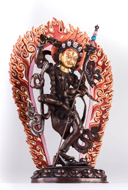 istock Red Tara in Vajrayogini's shape a knife cutting attachments. 1167744049