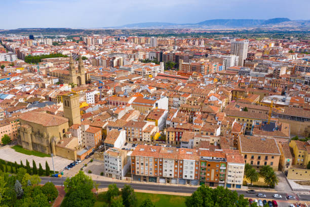 istock View from drone of Logrono 1167744100