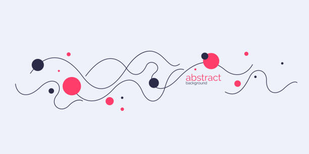 Poster with dynamic waves. Illustration minimal flat style Poster with dynamic waves. Vector illustration minimal flat style modern magazine layout stock illustrations