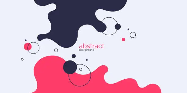 Vector illustration of Poster with dynamic waves. Illustration minimal flat style