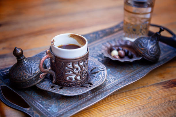 istock Turkish coffee in traditional copper cookware 1167746470