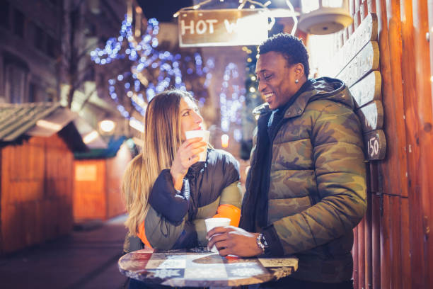 istock Diverse couple Christmas shopping 1167750156