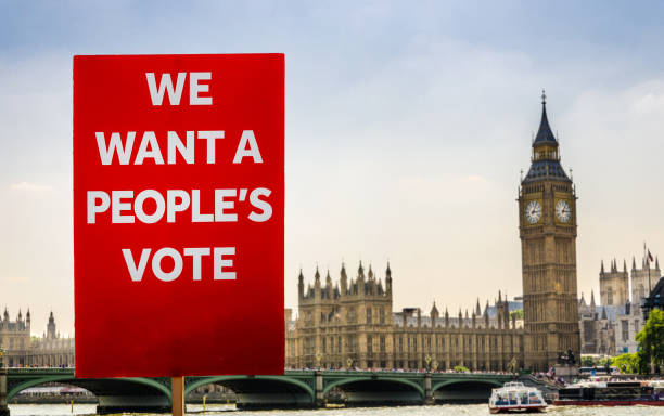 istock Anti-Brexit placard composite at Westminster, London, UK 1167750251