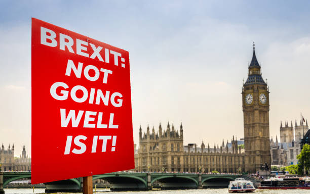 istock Anti-Brexit placard composite at Westminster, London, UK 1167750252