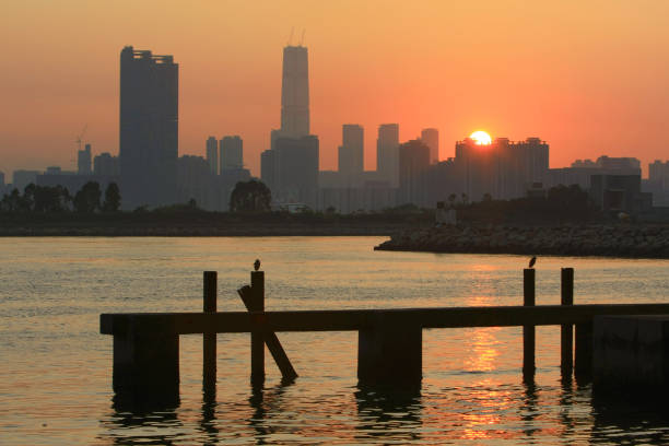 istock a sunset at Kwun Tong Typhoon Shelter 1167753684