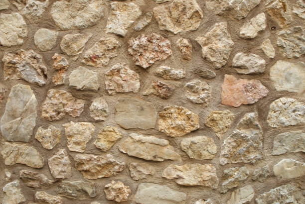 istock Close up of a newly built stone wall building 1167753837