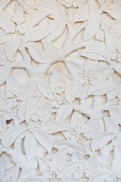 Luxury white wall design, White Stone Carvings: Carved Stone Wall Decoration