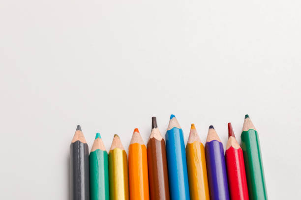 istock spectacles, Blackboard and color pencil on white background 1167758582