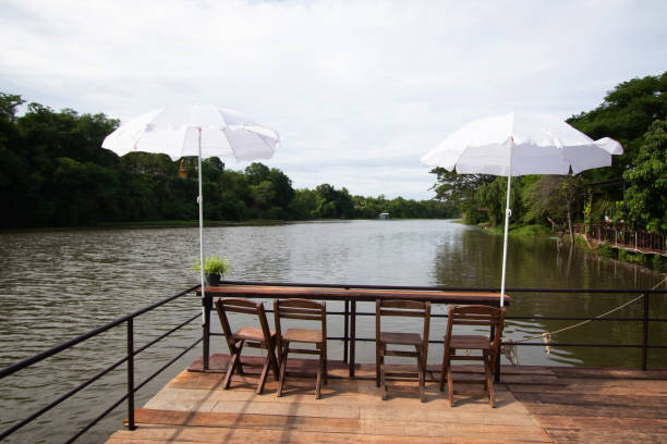 istock Tables and chairs for living On the raft 1167762879