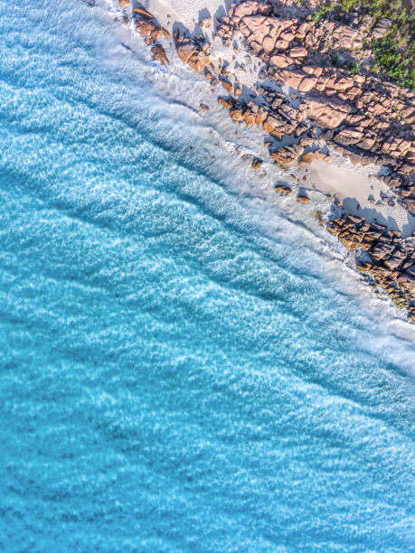 formation de roche de plage - australian culture sea coastline rock formation photos et images de collection