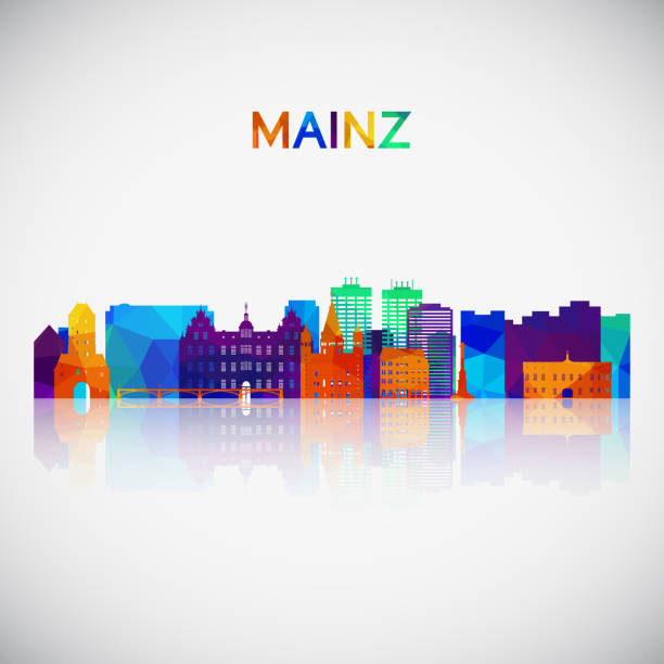 istock Mainz skyline silhouette in colorful geometric style. Symbol for your design. Vector illustration. 1167767618