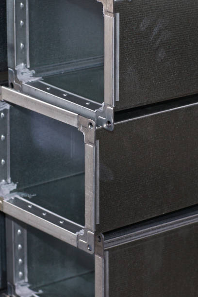 istock Elements and parts made of galvanized sheet for various ventilation systems 1167770548