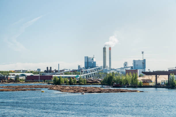 Upm factory in Lappeenranta, Finland Lappeenranta, Finland - August 7, 2019: Upm factory in Lappeenranta, Finland lappeenranta stock pictures, royalty-free photos & images