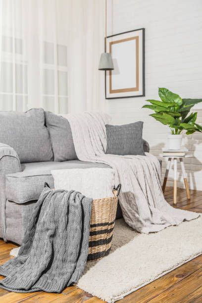 istock bedroom interior warm plaid pillows textile color 1167780817