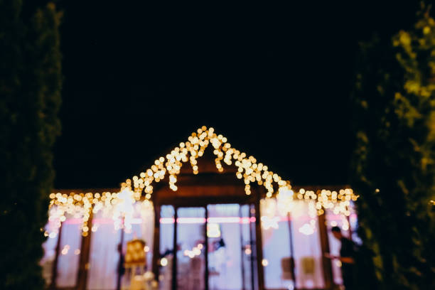 istock decor festive illumination house garlands night background 1167780947