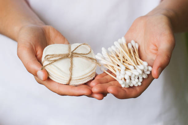 istock Reusable cotton pads and bamboo cotton buds 1167781218