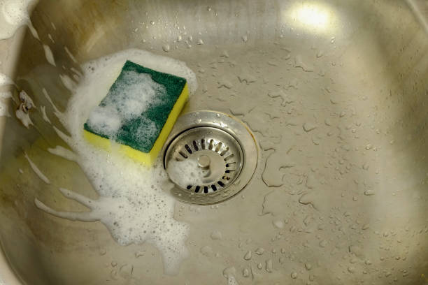 istock cleaning sponge with foam on sink 1167781645