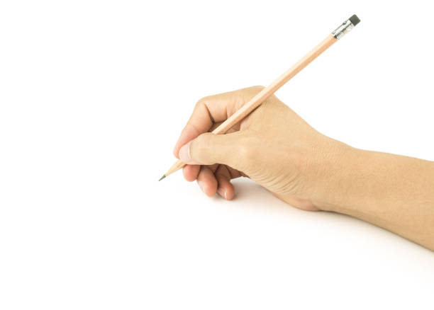 istock hand holding pencil writing with clipping path 1167781877