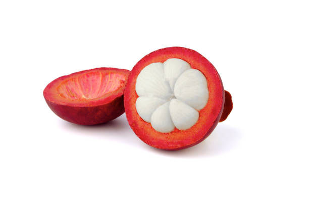 istock mangosteen cutting in haft on white background 1167782502