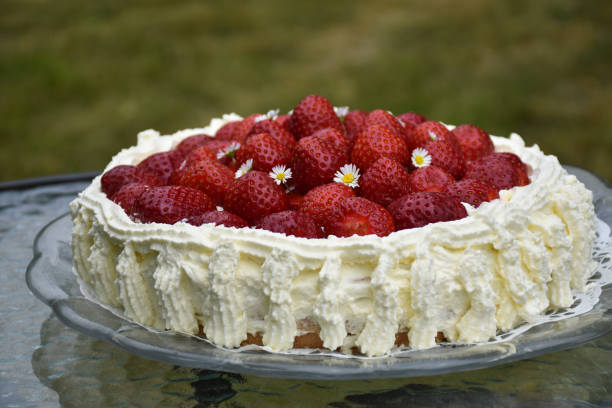 istock Beautiful homemade summer cake with strawberries 1167782645
