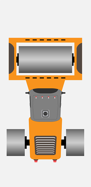 Machine Top View Animation Top View Vector Of Roller Machine Stock Illustration - Download Image ...