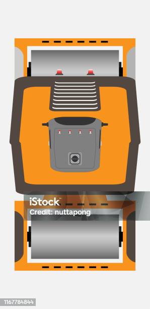 Machine Top View Animation Top View Vector Of Roller Machine Stock Illustration - Download Image ...