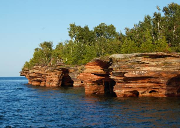 사도 제도 바다 동굴 3 - stone nature eroded cliff 뉴스 사진 이미지