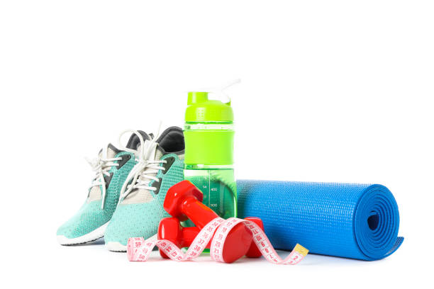 istock Healthy lifestyle accessories isolated on white background 1167791718