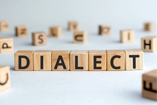 istock dialect - word from wooden blocks with letters 1167791761