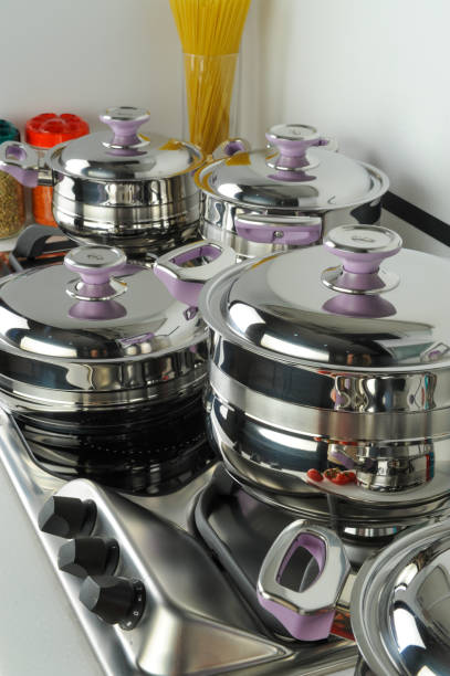 istock Set of stainless pots 1167792721