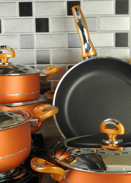 istock Set of stainless pots 1167793071
