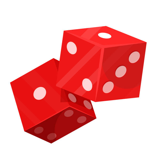 Rolling Dice Pair Flat Vector Isolated Illustration Stock Illustration -  Download Image Now - iStock