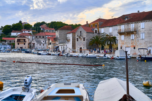 istock Sunset from a boat in Milna. Croatia 1167797127