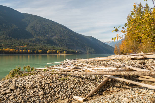 A Turquoise Mountain Lake on a Sunny Fall Day