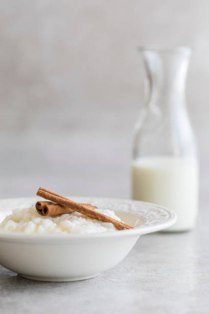 istock Rice pudding with cinnamon and a bottle of milk 1167806719