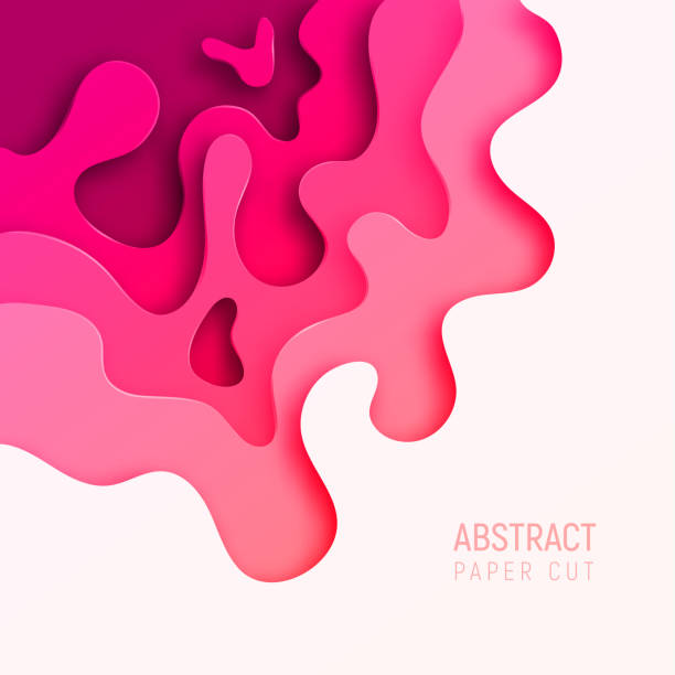 istock Banner with 3D abstract paper cut waves and background with the most popular color Plastic Pink. Vector design layout for business presentations, flyers, posters and invitations 1167810900