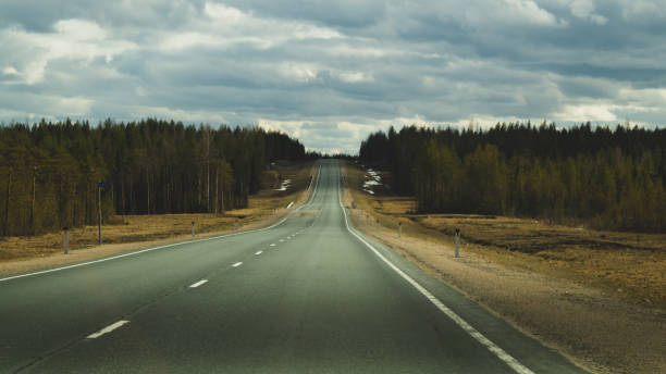 istock Beautiful empty road. asphalt highway background. landscape with long distance view 1167813353