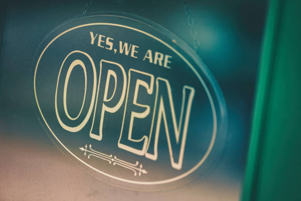 istock Open sign at the door 1167815118