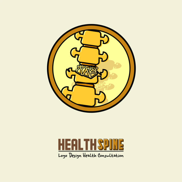World Osteoporosis Day Osteoporosis, Broke Spine on Circle Cartoon Vector for Health Spine Logo osteoporosis awareness stock illustrations