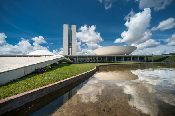 Brasilia, Brazil - May 17 2013: Wide view of the congress of Brasil in the capital, Brasilia