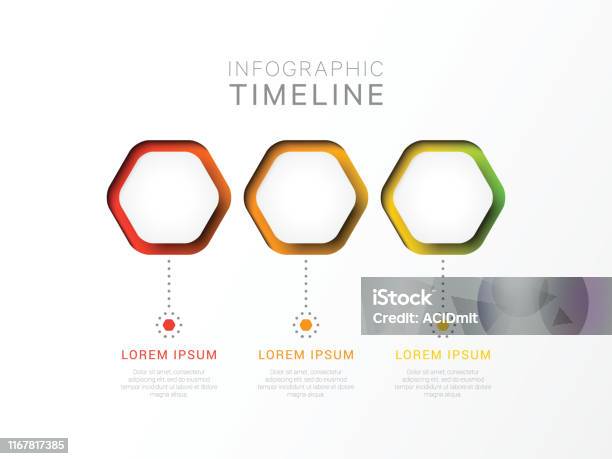Process Infographic 3d Three Steps 3d Infographic Template With Hexagonal Elements Business ...