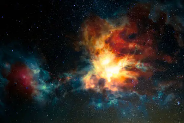 Photo of Nebula, science fiction background. Elements of this image furnished by NASA.
