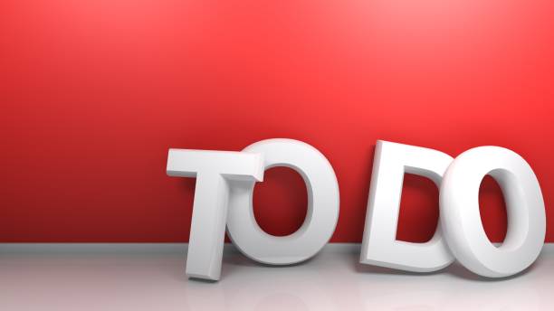 istock TO DO white at red wall - 3D rendering illustration 1167824676