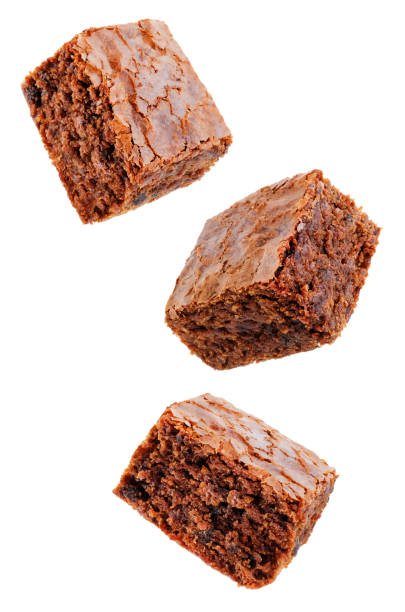 istock Chocolate brownie cake on a white isolated background 1167826889
