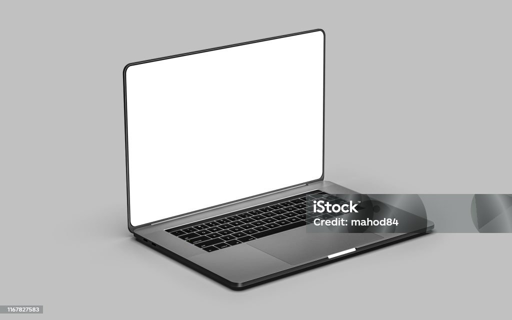 흰색으로 격리된 랩톱 템플릿입니다 Mockup 실물 모형에 대한 스톡 사진 및 기타 이미지 - 실물 모형, 노트북, 장치 화면 ...